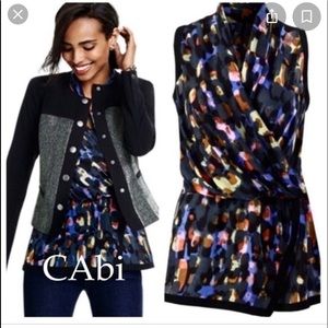 Cabi Flaunt Wrap Blouse Size Medium